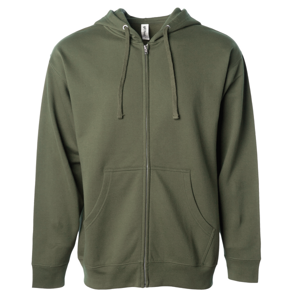 Midweight Zip Up Hoodie for Men