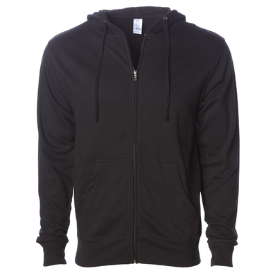 Midweight Fleece Hoodie Zip Up Sweatshirt for Men