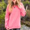 Super Soft Crewneck Sweatshirt Midweight Fleece Pullover for Women