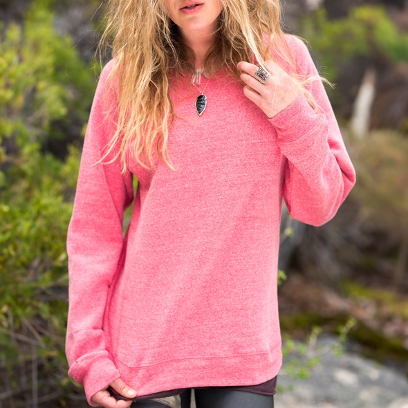 Super Soft Crewneck Sweatshirt Midweight Fleece Pullover for Women
