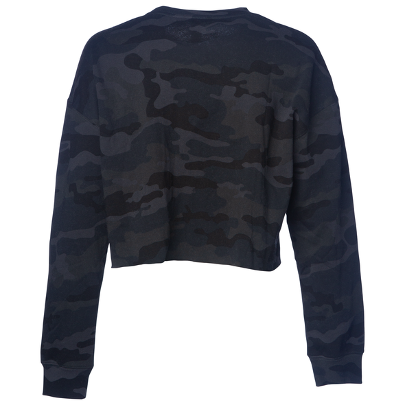 Long Sleeve Crop Top Crew Neck Sweatshirt