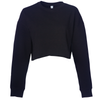 Crop Top Fleece Crew Neck Sweatshirt for Women