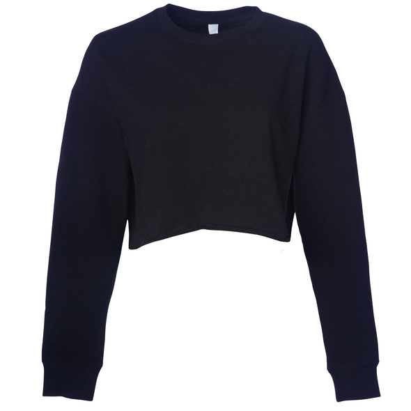 Long Sleeve Crop Top Crew Neck Sweatshirt