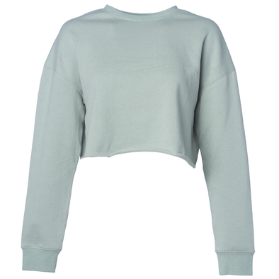 Long Sleeve Crop Top Crew Neck Sweatshirt