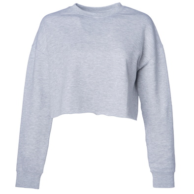 Long Sleeve Crop Top Crew Neck Sweatshirt