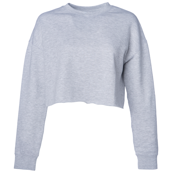 Long Sleeve Crop Top Crew Neck Sweatshirt