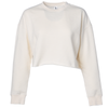 Crop Top Fleece Crew Neck Sweatshirt for Women