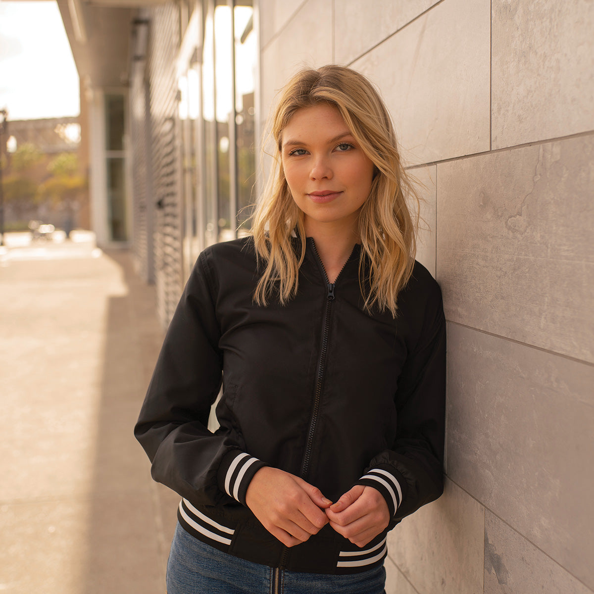 Womens lightweight bomber jacket best sale