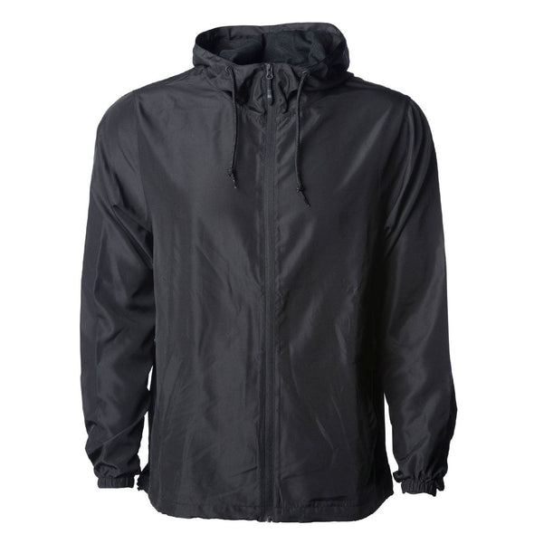 Packable Zip Windbreaker Lightweight Hooded Wind Jacket for Men (Solid Colors)
