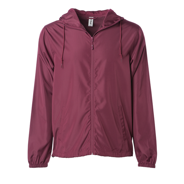 Packable Zip Windbreaker Lightweight Hooded Wind Jacket for Men (Solid Colors)