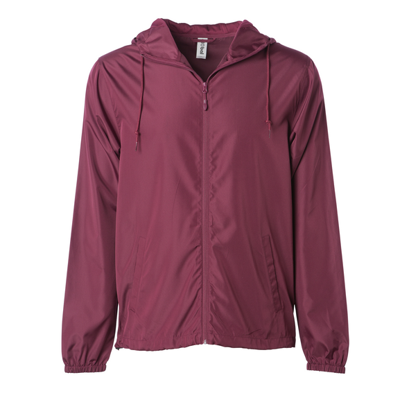 Lightweight Zip-Up Windbreaker Jacket (Solid Colors)