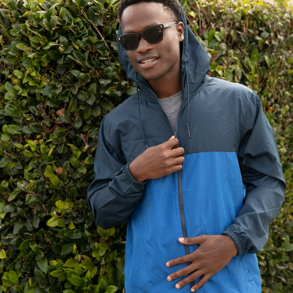 Men's Packable Windbreaker Lightweight Hooded Wind Jacket (Camouflage and 2 Tone)