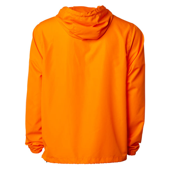 Men's Packable Zip  Hi Visibility Windbreaker Lightweight Hooded Wind Jacket