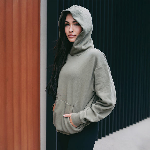 Street Style Sweatshirt Midweight Pullover Hoodie For Women