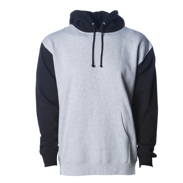 Heavyweight Two Tone Pullover Hoodie Sweatshirt for Men