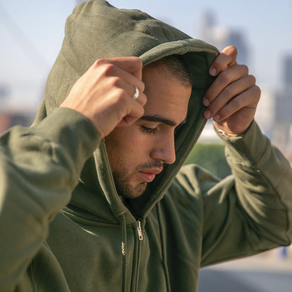 Heavyweight Zip Up Hoodie for Men
