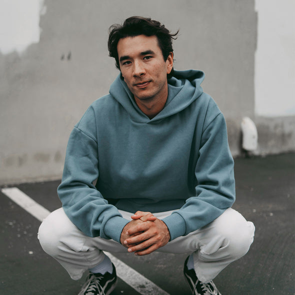 Street Style Hoodie Heavyweight Fleece Pullover Sweatshirt for Men