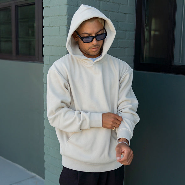 Street Style Sweatshirt Midweight Pullover Hoodie For Men