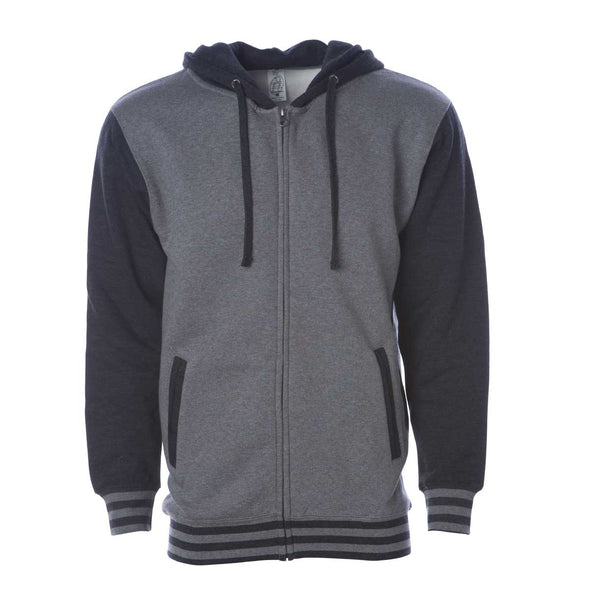 Men's Varsity Jacket Zip Up College Hoodie