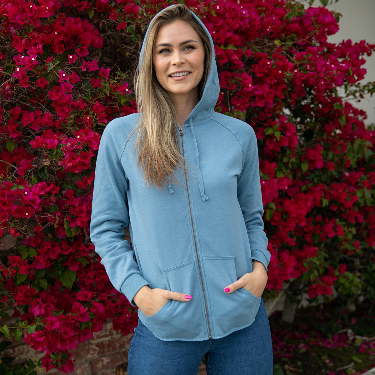 Oh So Soft Hooded Sweatshirt Full Zip Up Hoodie for Women Blush XXL