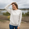 Super Soft Crewneck Sweatshirt Midweight Fleece Pullover for Women