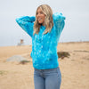 Retro Tie-Dye Sweatshirt Soft Fleece Pullover Hoodie for Women
