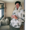 Retro Tie-Dye Sweatshirt Soft Fleece Pullover Hoodie for Men
