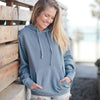 Pigment Dyed Pastel Hoodie Midweight Pullover Sweatshirt for Women