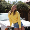 Pigment Dyed Pastel Hoodie Midweight Pullover Sweatshirt for Women