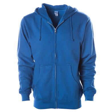 Midweight Fleece Hoodie Zip Up Sweatshirt for Men