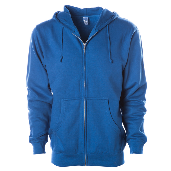 Midweight Fleece Hoodie Zip Up Sweatshirt for Men