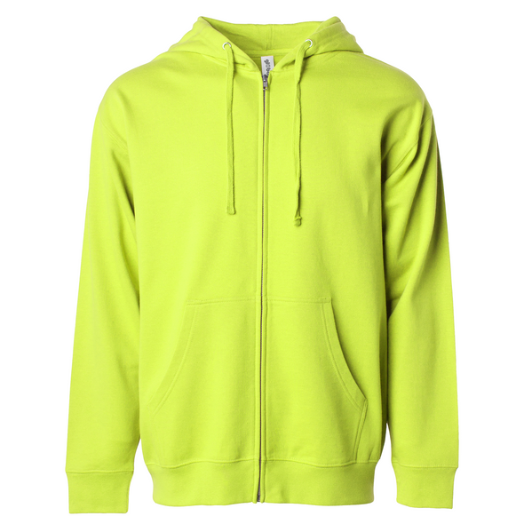 Midweight Fleece Hoodie Zip Up Sweatshirt for Men