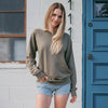 French Terry Crewneck Sweater for Women