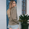 French Terry Crewneck Sweater for Women