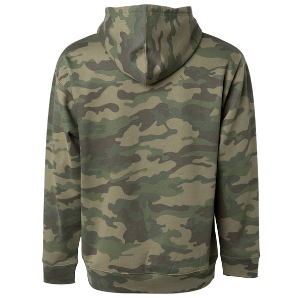 Midweight Camouflage Fleece Pullover Hooded Sweatshirt for Men