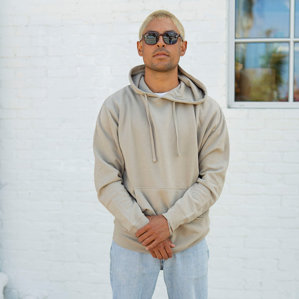 Midweight Fleece Pullover Hooded Sweatshirt for Men Solid - Core Colors