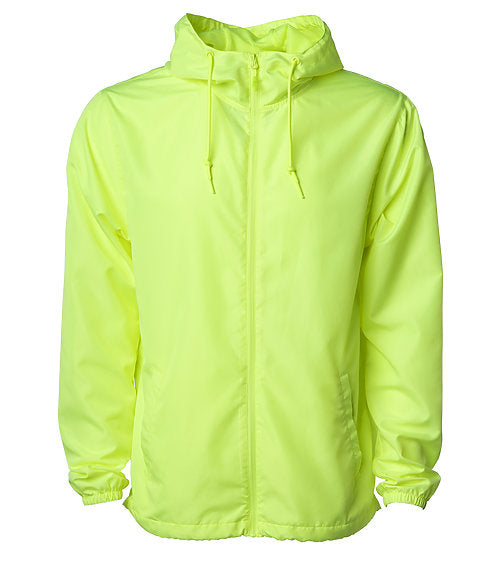 Packable Zip Windbreaker Lightweight Hooded Wind Jacket for Men (Solid Colors)