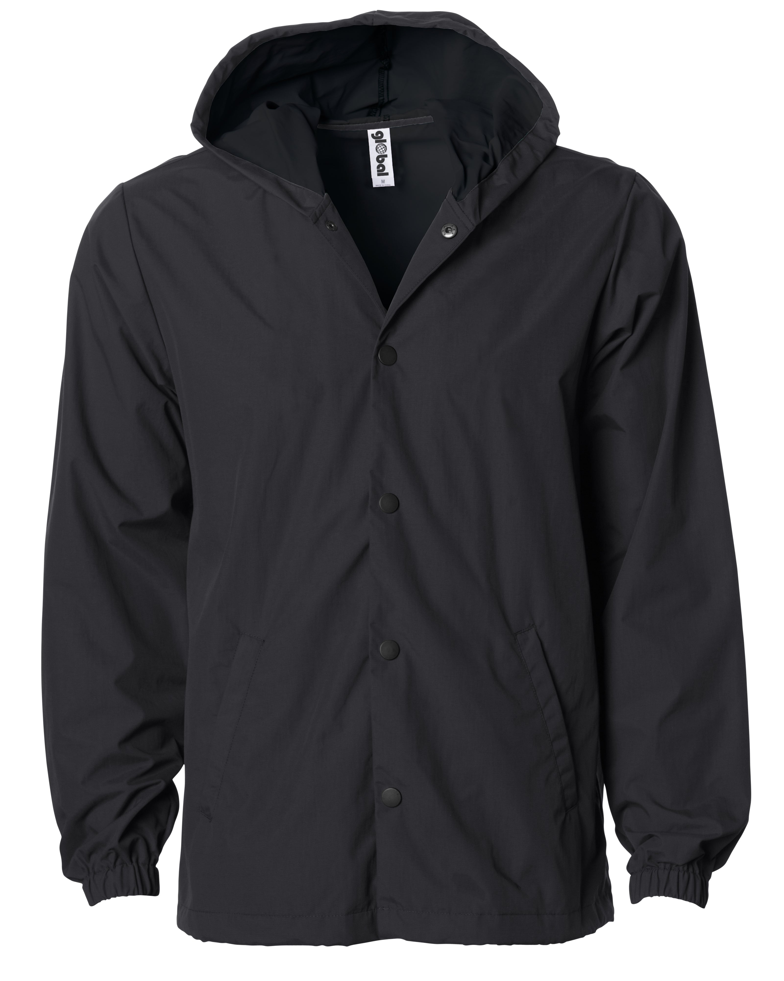 Nylon Waterproof Hooded Coach Jacket – Global Blank