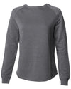 Front of a long sleeve gray pullover sweater.