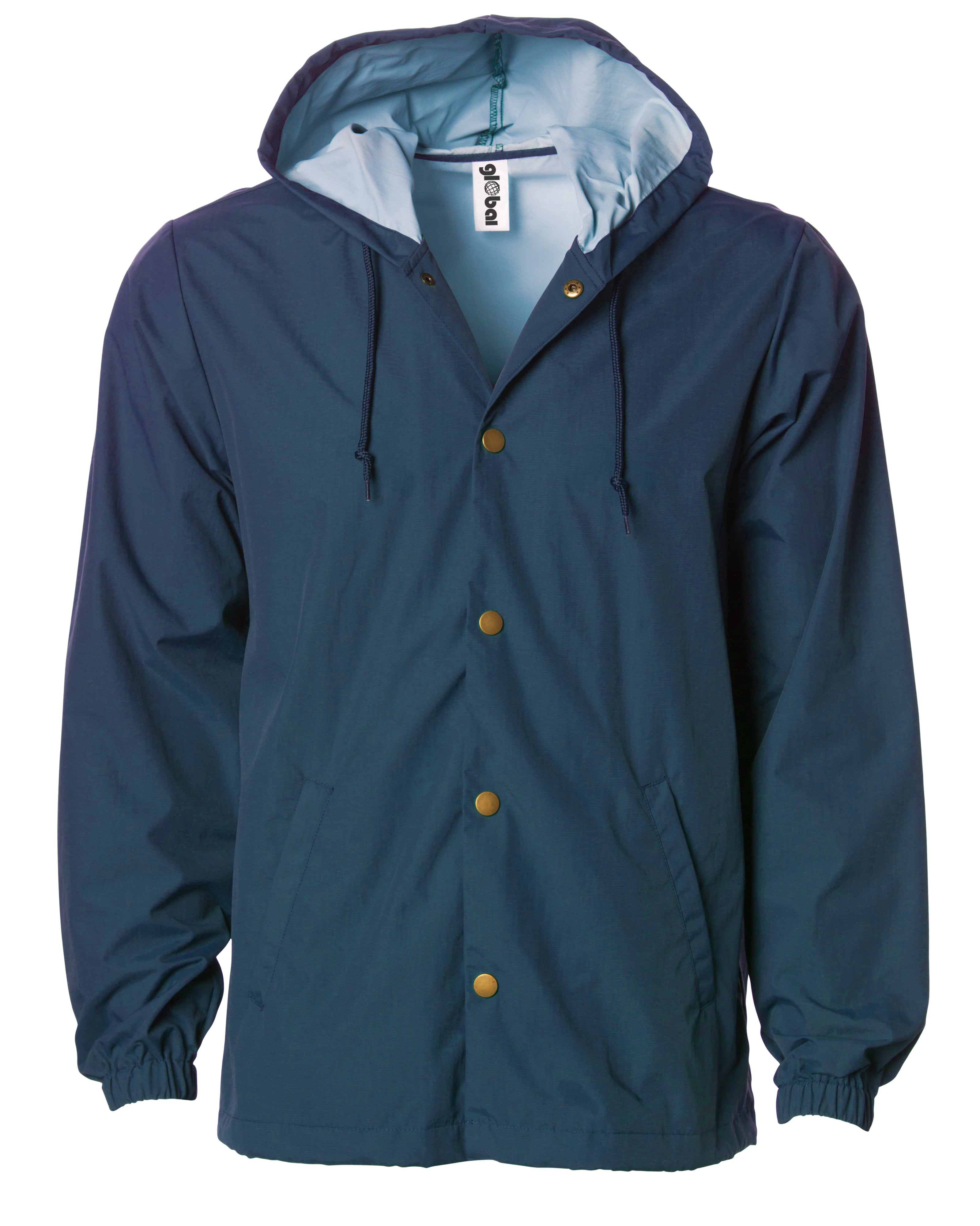 Nylon Waterproof Hooded Coach Jacket – Global Blank