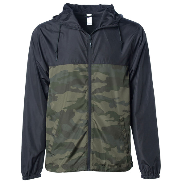 Lightweight Zip-Up Windbreaker Jacket (Camouflage and 2 Tone)