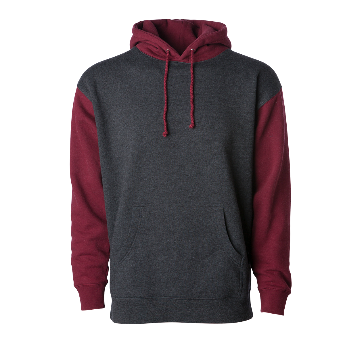 Heavyweight Two Tone Pullover Hoodie Sweatshirt for Men Global Blank