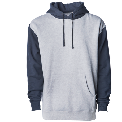 Heavyweight Two Tone Pullover Hoodie Sweatshirt for Men