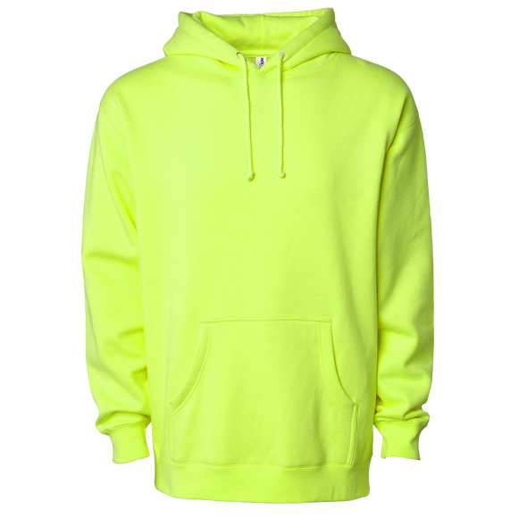 high visibilty safety yellow blank pullover hoodie