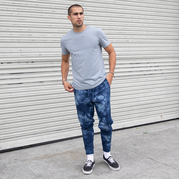 Mens Tie-Dyed Sweatpants Fleece Jogger Pants