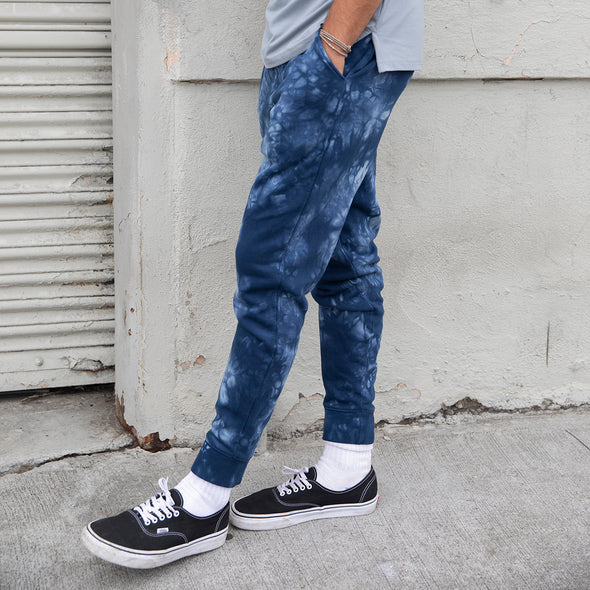 Mens Tie-Dyed Sweatpants Fleece Jogger Pants