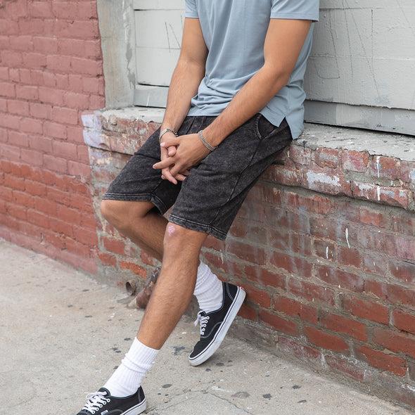 Mineral Wash Fleece Sweatshorts for Men