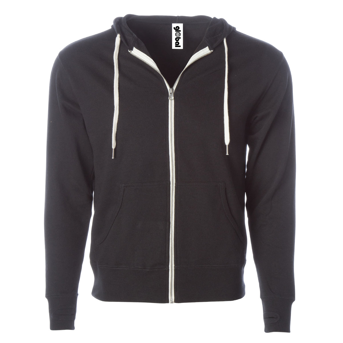 French Terry Full Zip Hoodie for Men and Women – Global Blank