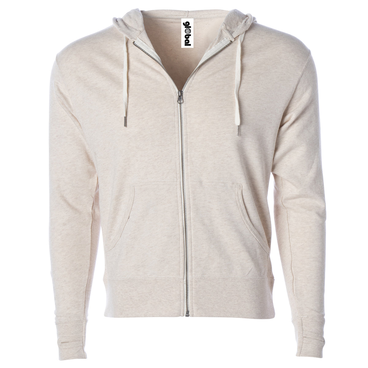 Zip Hoodie - Super Looper French Terry - Heather Grey