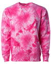 Retro Tie-Dyed Crewneck Sweatshirt Soft Fleece Sweater for Women